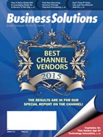 Business Solutions magazine cover image for 2015 Best Channel Vendor awards