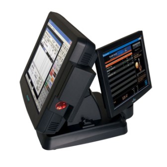 Posiflex all in one computer with Keystroke POS software displayed